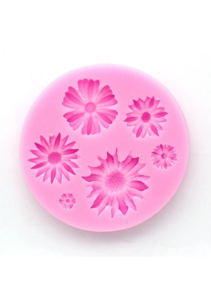 6 Mini Çiçek Silikon Kalıp Yüksek Hassasiyetli Pembe Renkli Dekoratif Obje fırsatları