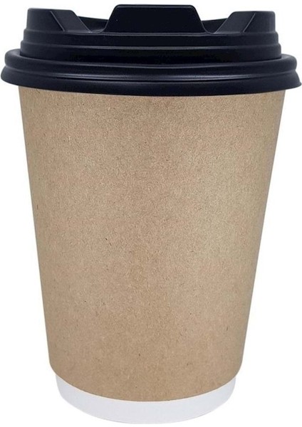Double Wall Kraft Karton Bardak 14 Oz - 25'li 1 x 10 Kahverengi fiyatları