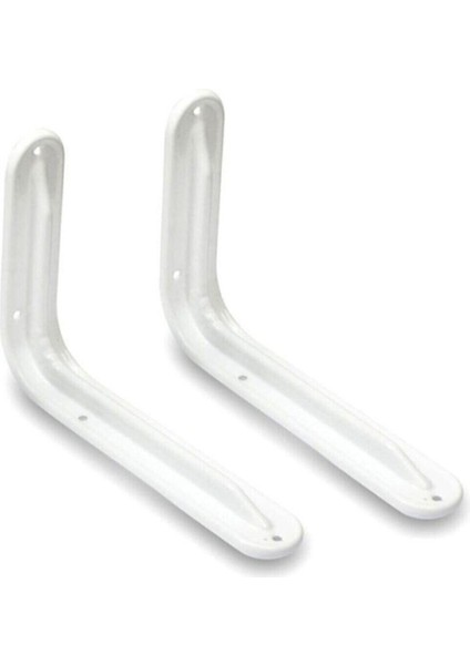 Raf Altı Ayak Raf Tutucu L Demir 16 x 22 cm Beyaz Montaj Aparatı (1 Adet) Raf Altı Beyaz