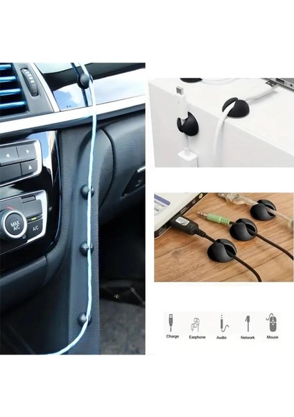 20 Adet Yapışkanlı Kablo Tutucu Sabitleme Düzenleyici Klips Siyah Beyaz Renk 20 Adet Tr Firma: Jet S