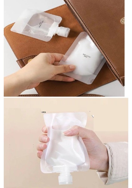 5 Adet Şeffaf Sıvı Kozmetik Çantaları Seyahatt Losyon Şampuan Yüz Kremi Sabunu Ambalajı(Mp) Belirtil indirimleri