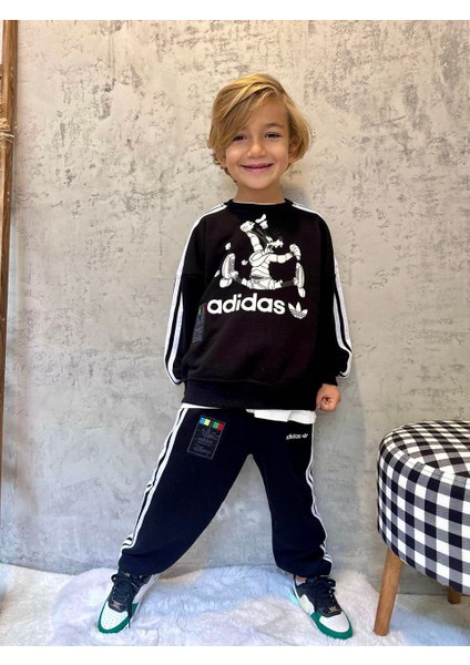 Erkek Çocuk 3 Iplik Fırçalı Kumaş Takım