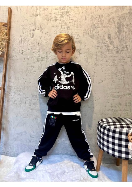 Erkek Çocuk 3 Iplik Fırçalı Kumaş Takım modelleri