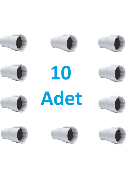 Monofaze Topraklı Dişi Fiş 10 Adet Tr