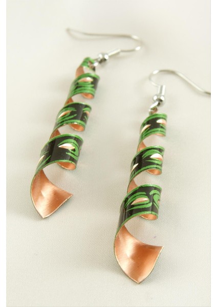 Resveq Silindir Bakır Küpe-Bronz