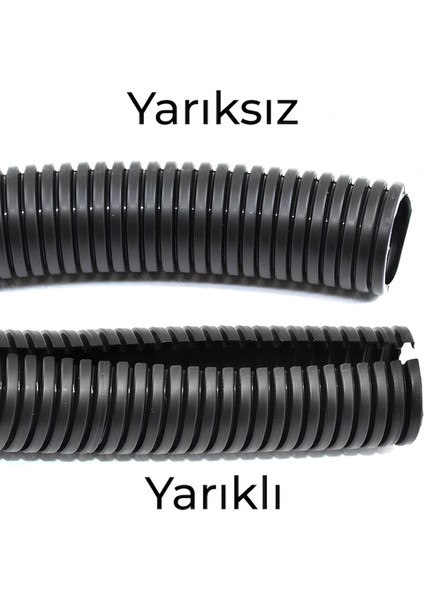26MM Yarıklı Spiral Hortum Kablo Gizleme Izolasyon Borusu Esnek Siyah modelleri