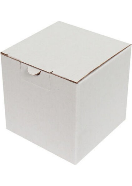 10,5X10,5X10,5 cm Beyaz Kilitli E-Ticaret Kutusu, Kupa Kutusu, Mum Kutusu 10 Adet Beyaz 10,5 x 10,5