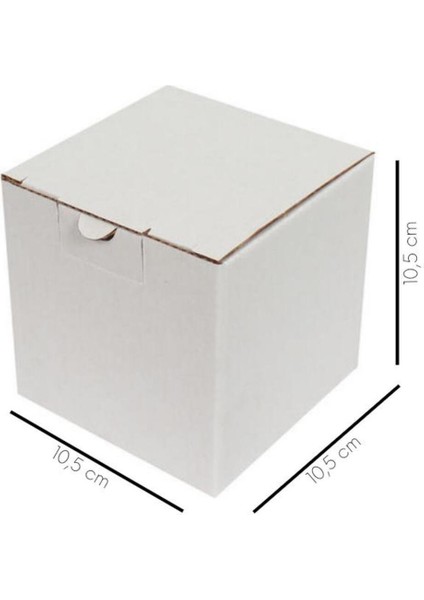 10,5X10,5X10,5 cm Beyaz Kilitli E-Ticaret Kutusu, Kupa Kutusu, Mum Kutusu 10 Adet Beyaz 10,5 x 10,5 fırsatları