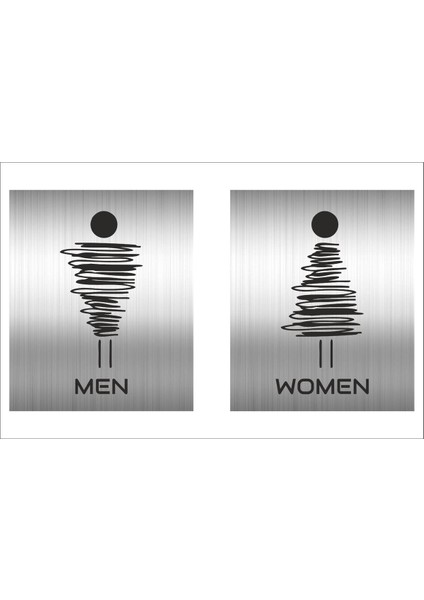 Wc Tuvalet Tabelası Kapı ve Duvar Yönlendirme Levhası 10X12 cm 2 Ayrı Metal Levha fiyatları