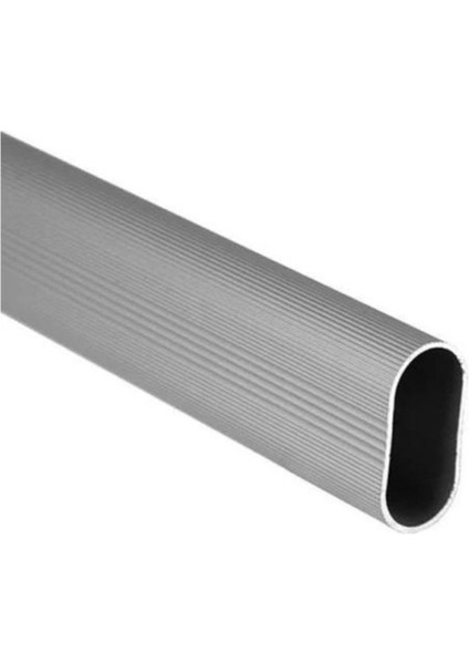 Oval Alüminyum 120 cm Dolap Içi Oval Askı Borusu - 2 Adet Flanş - Montaj Vidaları Mobilya Profilleri fiyatları