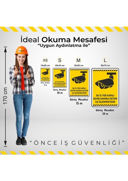 Bu Iş Yeri Kapalı Devre Kamera Sistemi ile IZLENMEKTEDIR/V5-2/15X20CM /fosforludekota Tr fiyatları