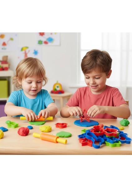 Heroes Oyun Hamuru Şekilli Kalıplar Seti - 9 Lu + Mini Merdane