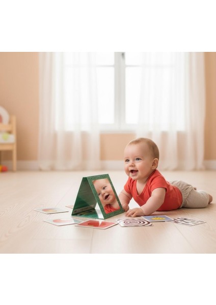 Laco Kids Tummy Time Smart Baby Card - Karın Üstü Aktivite Zeka Kartları + Güvenli Ayna (0-12 Ay) fiyatları