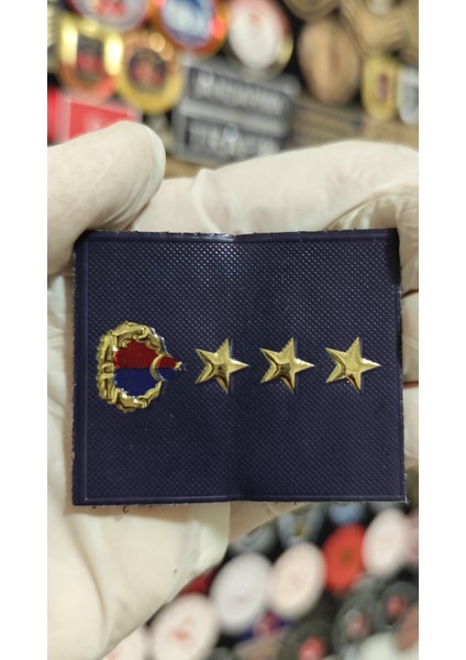 J. Asayiş Yelek Için Albay Lacivert 3D Tpu Minyatür Rütbesi, Yeni Tip Cırtlı, Standart Ölçü,