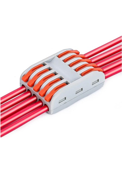 Hızlı Kablo Ekleme Aparatı Konnektör - 5 Li Aç Kapa Kilitli Kablo Birleştirici Klemens - 1 Adet