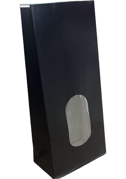 Kese Kağıdı Pencereli Siyah 7X17X4CM 50 Adet Belirtilmemiş Kese Kağıdı Tr