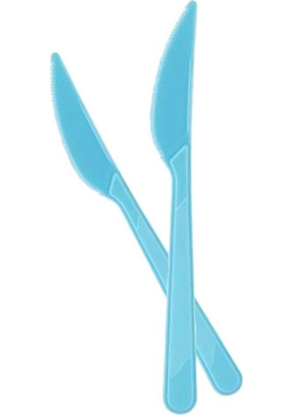 Plastik Bıçak Bebek Mavi Lüx 25 Adet 50 x 70