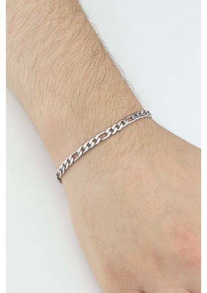 Erkek Zincir Bileklik 498, Gümüş Renk indirimleri