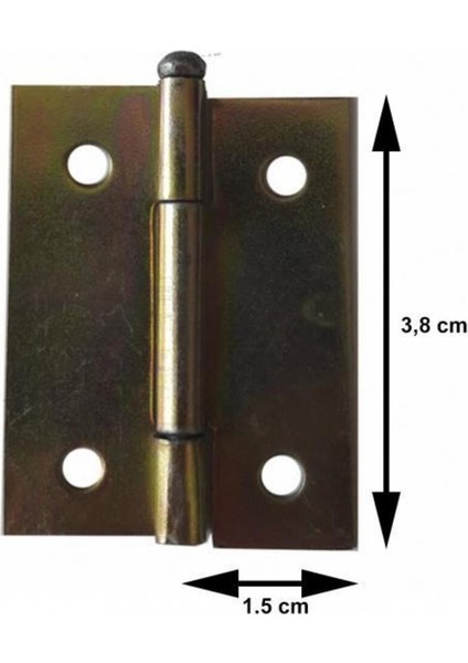 Yaprak Menteşe 1,5 cm Tekli Dolap Kapak Menteşesi Tr