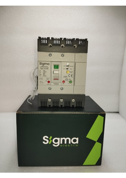4J125100 Kaçak Akım Korumalı Termik Manyetik Kompakt 100A 36kA