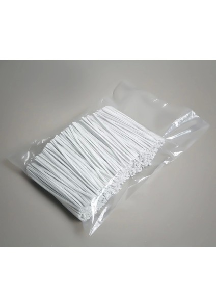 Pvc Kaplı Poşet Kapatıcı Klips Tel 8.5cm 100 Adet Ambalaj Teli Kalın 8 x 3 x 3 Poşet