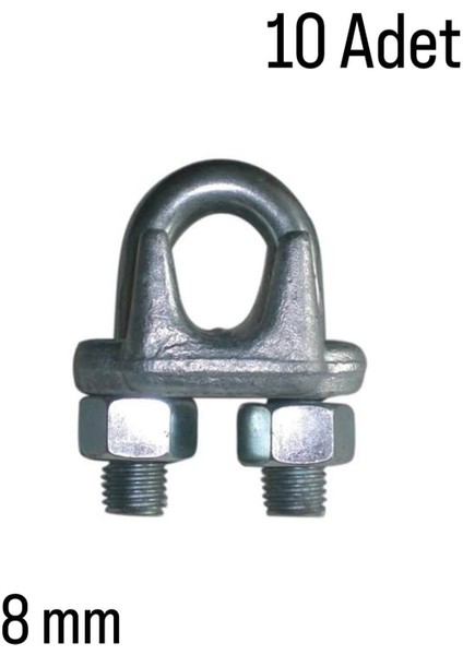 A Tipi Halat Klemensi 8 mm (10 Adet) Cn