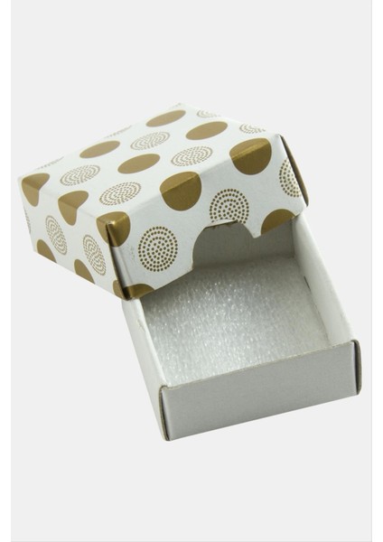 Resveq Yüzük Küpe Altın Saklama Kutusu-Beyaz