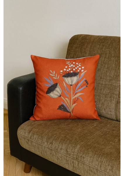 Modern Dijital Baskılı & 3 Boyutlu Efektli Kırlent Kılıfı