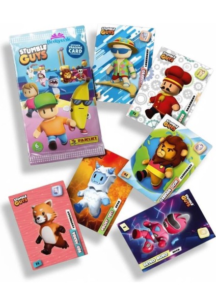 Stumble Guys Resmi Kart Paketi - Panini 6 Lı Koleksiyon Kartı - 10'lu Set