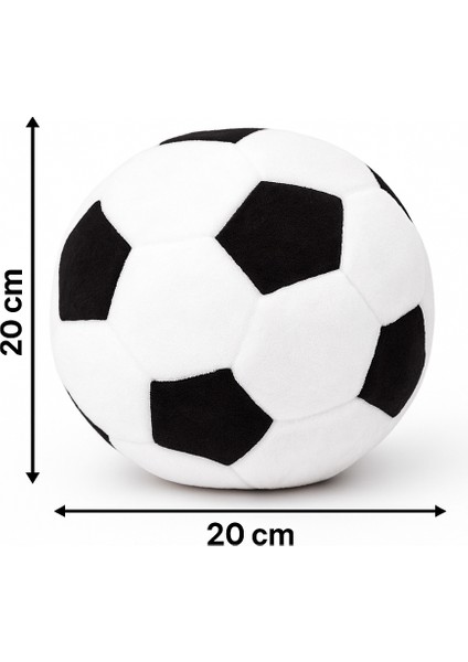 Goal Peluş Futbol Topu - Taraftar Siyah Beyaz Yumuşak Top - 20 cm Dekoratif ve Oyuncak Top indirimleri