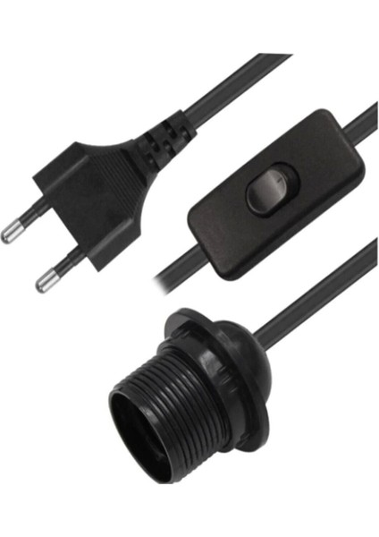 Örgün Aydınlatma Arapuarlı Aç Kapa Anahtarlı Fişli Kablo Duy 2 Metre Siyah 1656 PRV/CVC2897 fiyatları