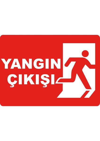 Yangın Çıkışı #6 Dijital Uv Folyo Yapışkan Baskı Uyarı Etiket Yapıştırma Sticker 35X25