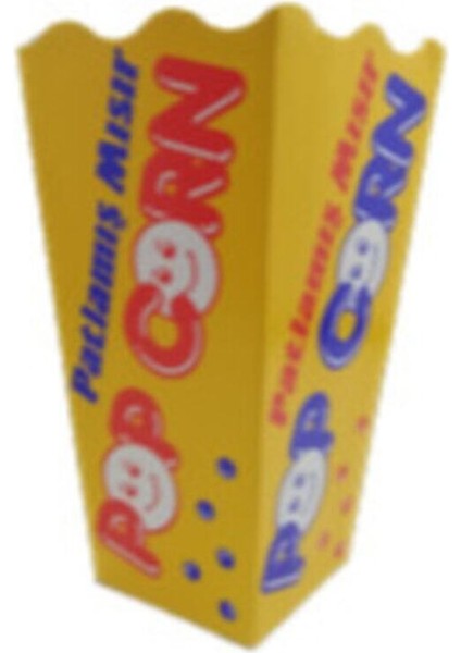 Karton Pop Corn Mısır Kutusu Popcorn 50 Adet 13 x 21 Sarı