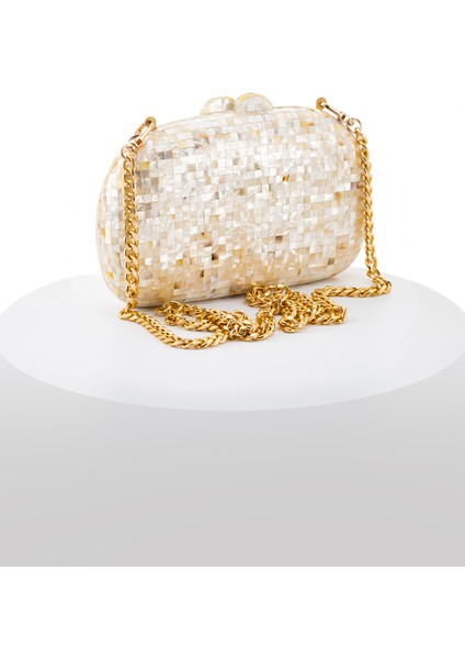 Plaıd LY0134 Sedef El Yapımı Beyaz Çanta fiyatları