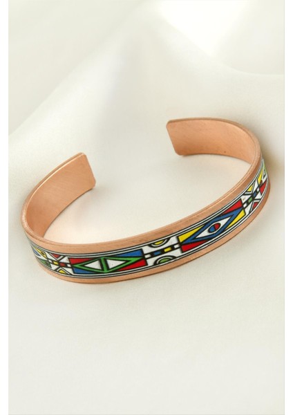 Resveq Göz Desenli Bakır Kelepçe Bileklik-Bronz fiyatları