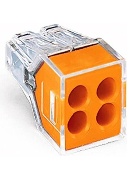 10 Adet PCT-104 4 Pinli Itmeli Hızlı Kolay Kablo Tel Birleştirici Konnektör Vidasız Klemens