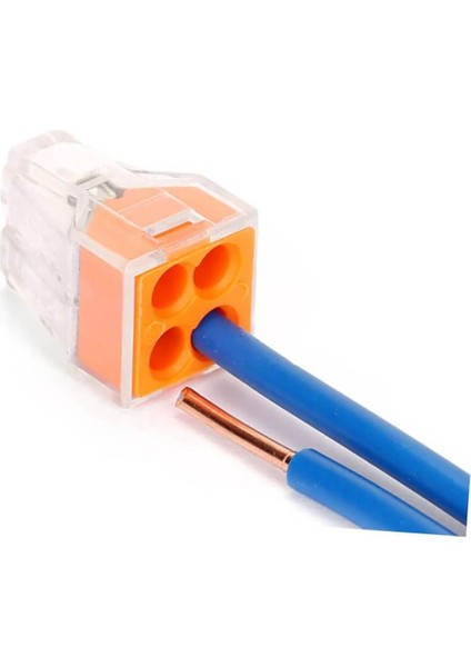 10 Adet PCT-104 4 Pinli Itmeli Hızlı Kolay Kablo Tel Birleştirici Konnektör Vidasız Klemens fiyatları