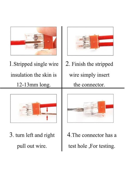 10 Adet PCT-104 4 Pinli Itmeli Hızlı Kolay Kablo Tel Birleştirici Konnektör Vidasız Klemens indirimleri