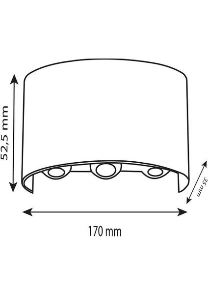 Dekoratif Aplik Efes 3+3 - 6W 3200K IP44 - Noas YL83-1012 F A'dan G'ye 6W 3200K IP44 Tr Noas Noas fiyatları