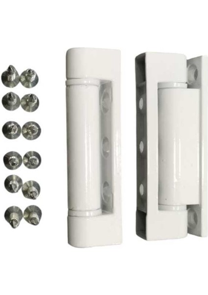 Pvc Doğrama Kapı Menteşesi Beyaz ( 2 Adet ) Vidaları Ile Birlikte Gönderilir 2'li Kapı Menteşesi Tr