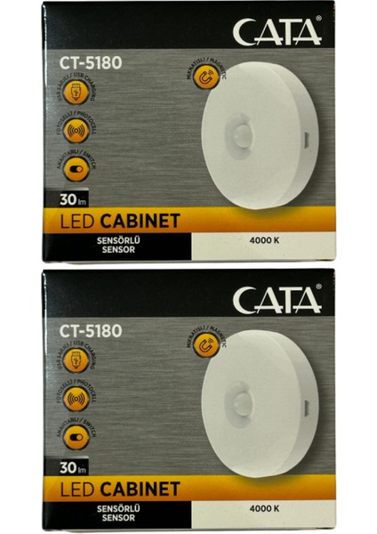 CT-5180 4000K (Günışığı) Mıknatıslı Kabin LED Aydınlatma (2 Adet)