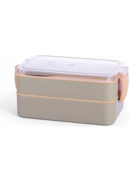 Titiz Fely 2 Katlı Öğle Yemeği Kabı - Çatal Kaşık Dahil - Sızdırmaz & Kilitli Lunch Box- Mor Renk fırsatları