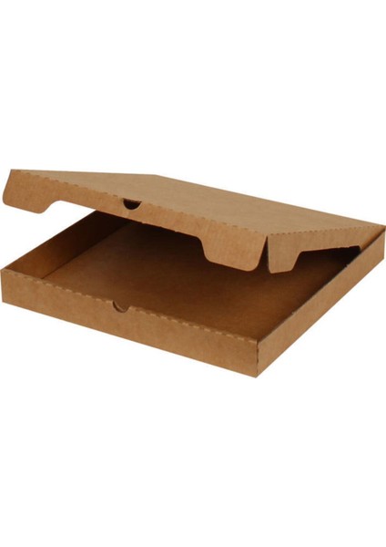23,8X23,8X3CM Kutu - Küçük Boy Pizza Kutusu - 0,6 Desi Kutu - Kraft - [10 Adet] 1.5 x 5 Kahverengi