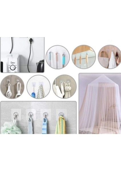 10 Adet Tekli Askı Şeffaf Kendinden Yapışkanlı Tekli Kanca Bej fiyatları