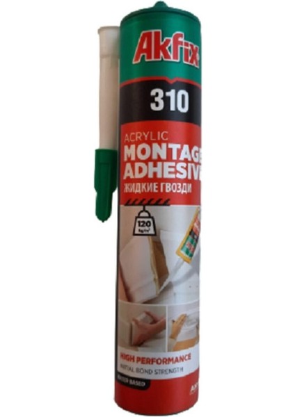 Montaj Silikonu Ahşap/fayans/seramik/tuğla/köpük/pervaz/lambri/süpürgelik/pvc/keçe 120 kg