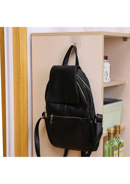 10 Adet Tekli Askı Şeffaf Kendinden Yapışkanlı Tekli Kanca Bej modelleri