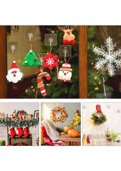 10 Adet Tekli Askı Şeffaf Kendinden Yapışkanlı Tekli Kanca Bej fırsatları