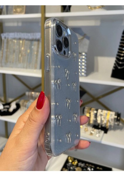 iphone (15) Uyumlu Kurdeleli Simli Kılıf fiyatları