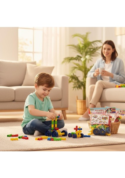 Boru LEGO Bloklar - 72 Parça Renkli Eğitici Borulu LEGO Oyuncak Seti (3+ Yaş) fiyatları