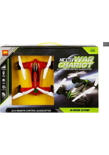 Uzaktan Kumandalı Şarjlı Kırmızı Araba / Quadcopter
